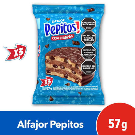 ALFAJOR PEPITOS TRIPLE  (comprando 3 o más precio mayorista)